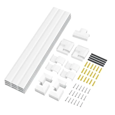 Afbeelding van LogiLink Set van 67 kabelgoten voor wandmontage, wit