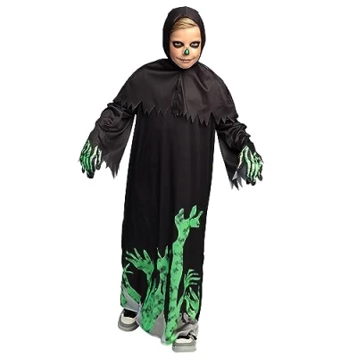 Afbeelding van Boland Kostuum Glowing Reaper (10 12 jr) Kinderen Grim Halloween verkleedkleding Horror