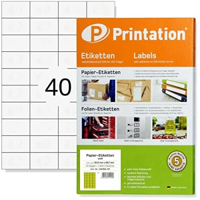 Afbeelding van 4461 LA111 3651 universele etiketten, 52,5 x 29,7 mm, wit, 1000 stuks