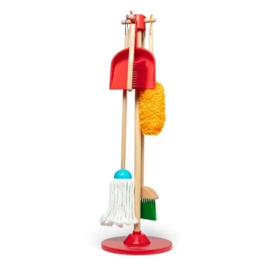 Afbeelding van Melissa &amp; Doug Let&#039;s Play House! Stoffen, vegen en dweilen Kerstcadeaus Houten speelgoed Fantasiespel Speelset Montessori 3+ Cadeau voor jongens meisjes