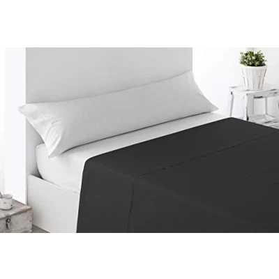 Afbeelding van Miracle Home Bedlaken, verstelbaar, zacht en comfortabel, katoen, 50% polyester, zwart, 135 cm