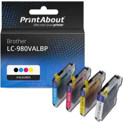 Afbeelding van Huismerk Brother LC 980VALBP Inktcartridge 4 kleuren Voordeelbundel