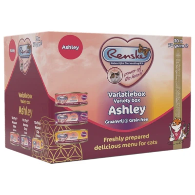 Afbeelding van Renske Vers Mousse Kat Variatiebox Ashley Zalm / Eend Kip Graanvrij 30X70 GR
