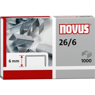 Afbeelding van nietjes Novus 26/6 doos a 1000 stuks