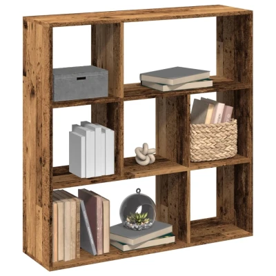 Afbeelding van Kamerscherm / boekenkast 102x29x103,5 cm hout oud houtkleurig