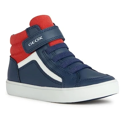 Afbeelding van Geox J Gisli Boy C Sneakers voor jongens, Navy Blauw Rood
