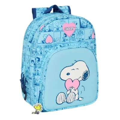 Afbeelding van Schoolrugzak Snoopy Love Licht Blauw 26 x 34 11 cm
