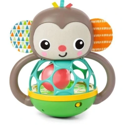 Image de Jouet Hochet Musical Et Lumineux Grab Bright Starts Giggle Monkey Avec Oball Attrape Facile 6 Mois Plus Unisexe