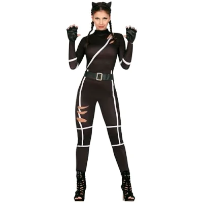 Afbeelding van Guirca Batgirl &amp; Batwoman Catwoman Kostuum Zwarte Wilde Katvrouw Zwart Maat 42 44 Carnavalskleding Verkleedkleding