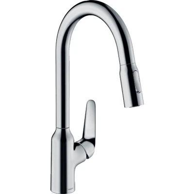 Afbeelding van Hansgrohe Focus M42 220 Keukenkraan Met Uittrekbare Vuistdouche 2jet Chroom