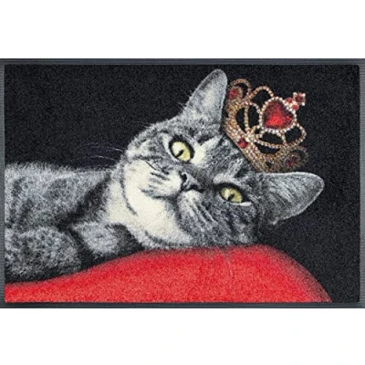 Image de Tapis chambre paillasson royal cat tx noir 50 x 75 cm paillassons par kleen tex