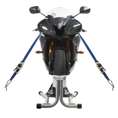 Afbeelding van Datona® Spanbanden voor motor met ratel en tankbescherming Blauw