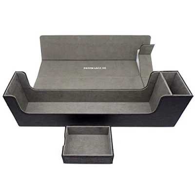 Afbeelding van Docsmagic.de Premium Magnetic Tray Long Box Black Large Card Deck Storage