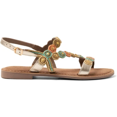 Afbeelding van Lazamani Sandalen Dames Leer Helena Goud maat 39