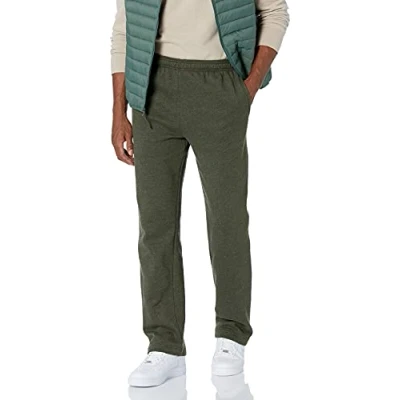 Image de Amazon Essentials Pantalon de survêtement en polaire pour homme (disponible grande taille large), olive chiné, TP