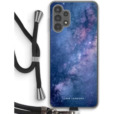 Afbeelding van Case Company® hoesje met Koord geschikt voor Samsung Galaxy A13 4G Nebula Telefoonhoesje Zwart Bescherming aan alle Kanten en Over de Schermrand