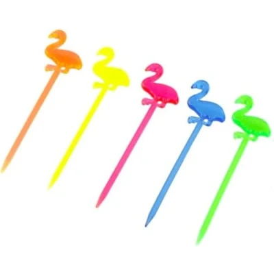 Afbeelding van *** 50 Flamingo decoratie Prikkers Cupcake met versiering Taartversiering van Heble®