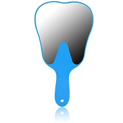 Afbeelding van tandspiegel grootte mondspiegel handvat van kunststof (blauw)