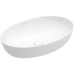 Afbeelding van Villeroy &amp; Boch Artis opzetwastafel ovaal wit (61 x 41 cm) zonder