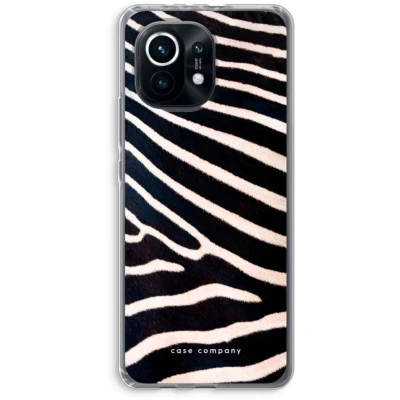 Afbeelding van Case Company® hoesje geschikt voor Xiaomi Mi 11 Zebra Soft Cover Telefoonhoesje Bescherming aan alle Kanten en Schermrand
