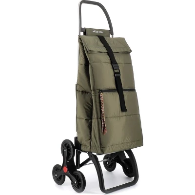 Afbeelding van Rolser Big Polar Boodschappentrolley met 6 wielen, traplift kaki