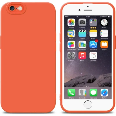 Afbeelding van Cadorabo Hoesje geschikt voor Apple iPhone 6 PLUS / 6S in Fluid ORANJE Beschermhoes gemaakt van flexibel TPU silicone Cover Case
