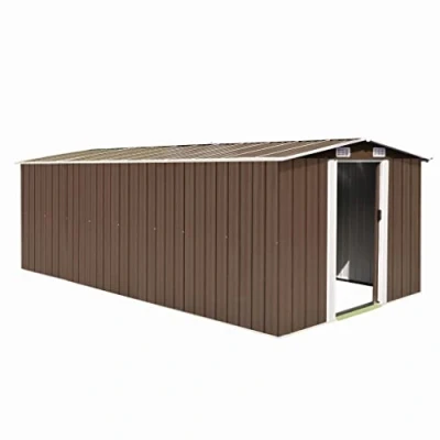 Afbeelding van Tuinschuur 257x489x181 cm metaal bruin