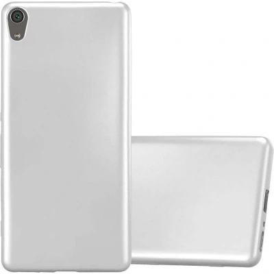 Afbeelding van Cadorabo Hoesje geschikt voor Sony Xperia XA in METALLIC ZILVER Beschermhoes gemaakt van flexibel TPU silicone Case Cover