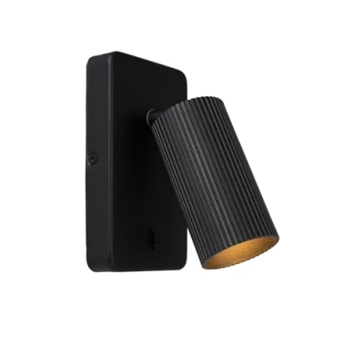 Afbeelding van Lucide CLUBS Wandspot 1xGU10 Zwart