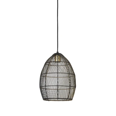 Afbeelding van Light &amp; Living Hanglamp Meya 23x23x31 Zwart