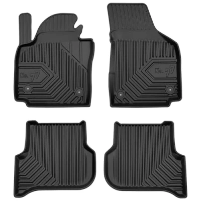 Afbeelding van M MOTOS Rubberen vloermat voor Volkswagen Golf Plus 2005 2014, verbeter je reiscomfort met de nr. 77 zwarte antislip mat auto, alle weersomstandigheden, bescherming tegen vuil
