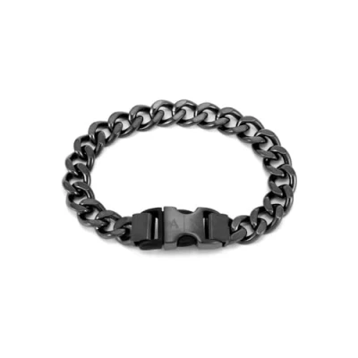 Afbeelding van Armani Exchange LOGO Armband, Heren, Maat: One Size, Black
