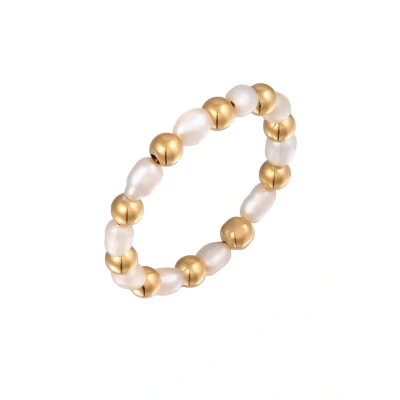 Afbeelding van Elli Beach Dainty Ring, Dames, Maat: 52, Gold coloured