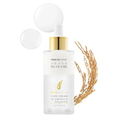 Afbeelding van Thank You Farmer RICE PURE Cream IN Ampoule Dagcrème, Maat: 50 ml, Black