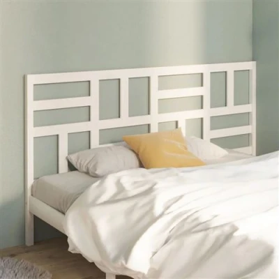 Afbeelding van Hoofdbord 206x4x104 cm massief grenenhout wit