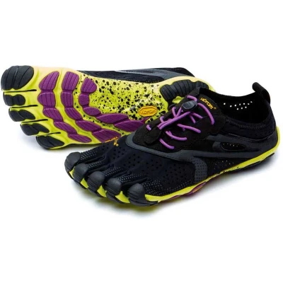 Afbeelding van Vibram Five Fingers V Run Runningschoenen Dames Black / Yellow Purple 36