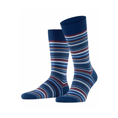 Afbeelding van FALKE Microblock herensokken, ademend, katoen, Schotse draad, dun, versterkt, extra zacht, platte teennaad, elegant, fantasiepatroon, voor dagelijks gebruik en werk, 1 paar, Blauw (Royal Blue 6000)