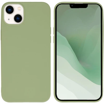 Afbeelding van iMoshion Hoesje Geschikt voor iPhone 14 Plus Siliconen Color Backcover groen