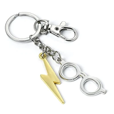 Afbeelding van Harry Potter Glasses &amp; Lightning Bolt Keychain Sleutelhanger