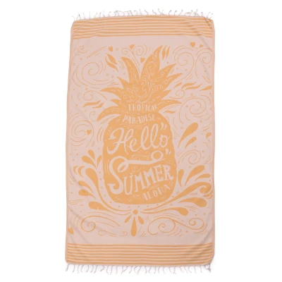Afbeelding van Hamamdoek Hello Summer Orange van Call it Fouta!