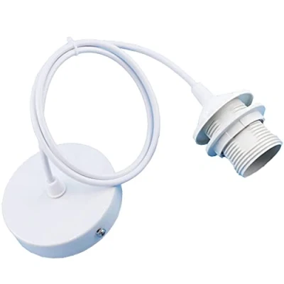 Afbeelding van Mikqky E27 Hanglampen accessoires, hanglamp accessoires van metaal, lamphouder met kabel, ophangbeugel voor plafondverlichting