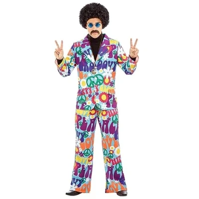 Afbeelding van Fun Shack Hippie anzug herenkostuums (1 stuk), Meerkleurig