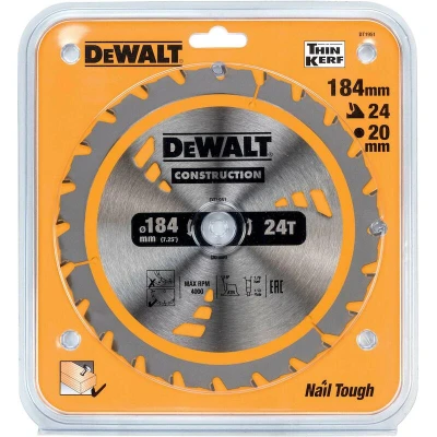 Afbeelding van DeWALT DT1951 QZ Cirkelzaagblad 184x20mm