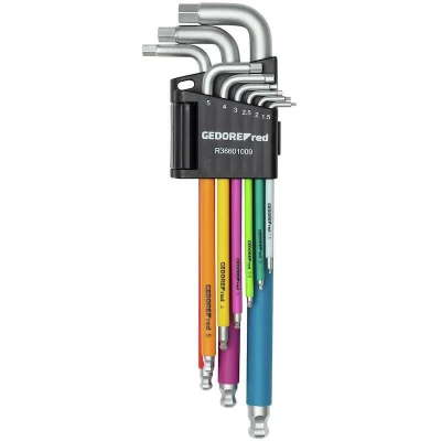 Afbeelding van Gedore Red Inbussleutelset (1,5 10 Mm) 9 delig Multicolour