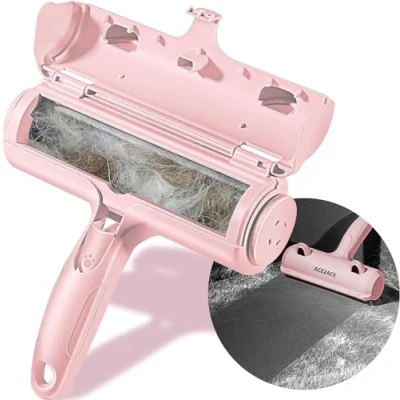Image de ACE2ACE Brosse Anti Poils Animaux Chat Chien, Ramasse Enlève Poils, Magique Réutilisable pour Rouleau à d&#039;animaux, Épilateur(vêtements/canapé/Voiture/lit/Tapis)