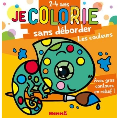 Image de Je colorie sans déborder (2 4 ans) Les couleurs Avec gros contours en relief !