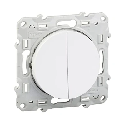 Afbeelding van Schneider Electric S520273 Odace, 2 weg wisselschakelaar, 10 A, wit, odake 1,5 mA