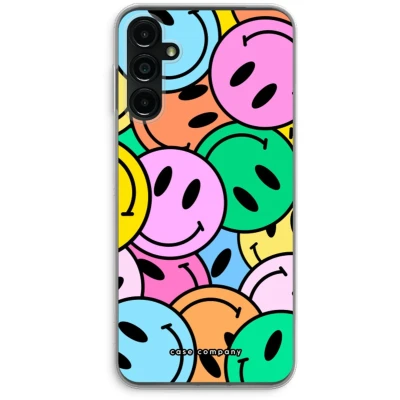Afbeelding van Case Company® hoesje geschikt voor Samsung Galaxy A14 Smiley N1 Soft Cover Telefoonhoesje Bescherming aan alle Kanten en Schermrand
