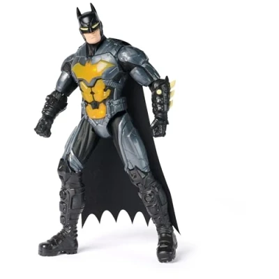 Afbeelding van DC Comics, Batman Night Flare actiefiguur van 30 cm met licht en 24 geluiden zinnen, superheldenspeelgoed, inclusief batterijen
