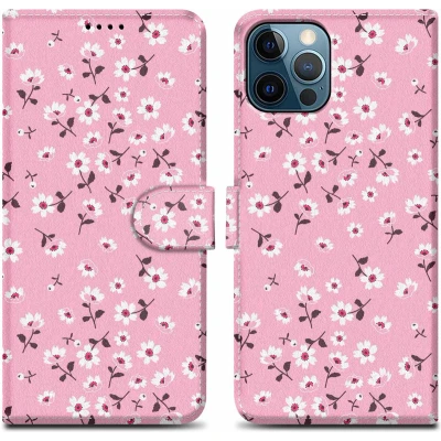 Afbeelding van Cadorabo Hoesje geschikt voor Apple iPhone 13 PRO Design Bloemenregen No. 6 Beschermhoes Case Cover met magnetische sluiting, standaardfunctie en kaartvakje